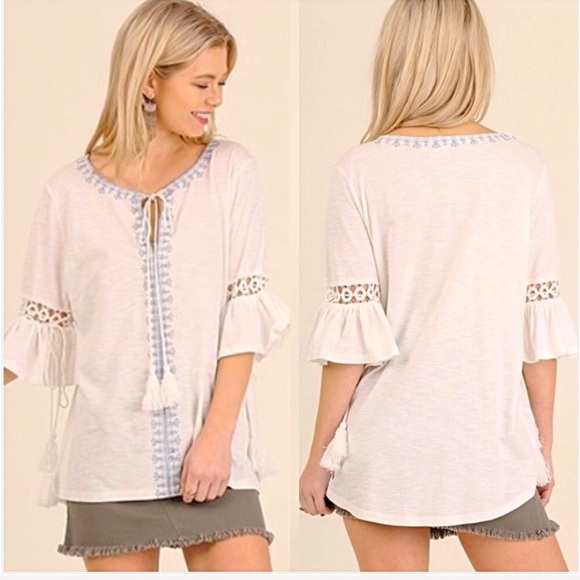 Festival Bohemian Tassel Tunic Top S/M - Picture 6 of 8